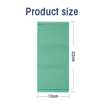 2 ЕЛЕМЕНТА Прототип Заплата 12x18 см 10x22 см Една Печатна Платка печатна Платка САМ Електронен Комплект 2.54 мм за Експеримента Arduino