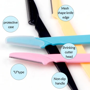 20 бр Малък професионален женски тример самобръсначка, джобно ножче за вежди, нож за вежди, които profilers вежди, женски инструмент за лице