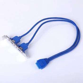 20-пинов конектор за свързване на двухпортового кабел USB 3.0, разширете порт USB 3.0 към дънна платка до панел на кутията на компютъра