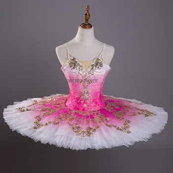 2020 Оригинален дизайн, професионална мода, благородна 12-слойная облекло за изказвания, розово балетен костюм-пакетче омбре за възрастни