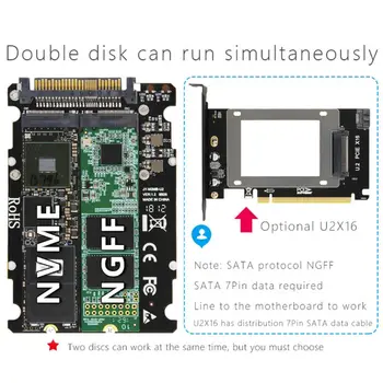 2022 Нов M. 2 SSD за U. 2 Адаптер 2 в 1 M. 2 NVMe Ключ B/M SSD за PCI-e U 2 СФФ-8639 Адаптер, PCIe M2 Конвертор Настолен Компютър