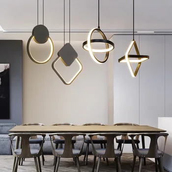 2022 Нови нощни висящи лампи за спалня в скандинавски минималистичном стил, луксозен минималистичная съвременна фонова полилей за бар и магазин
