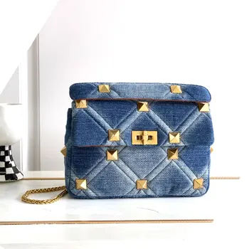 2023 Нова дамска чанта с капак, реколта чанта на верига, модерна чанта-кофа, класическа чанта, чанта през рамо с едно рамо