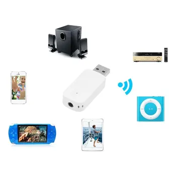 3.5 мм Конектор USB AUX Bluetooth Безжична Авто Аудиоприемник A2DP Музикален Приемник Адаптер За Мобилен телефон Android/IOS
