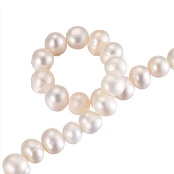 3 Направления на бели перли, мъниста Естествени култивирани сладководни фигура Форма на Свободни мъниста за жени Обеци, Гривна Производство на бижута със собствените си ръце