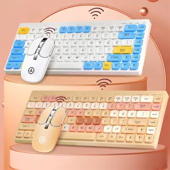 3-режимни комбинация от безжична клавиатура и мишка RYRA Bluetooth Usb Акумулаторни компютърни аксесоари Външна безжична клавиатура и мишка
