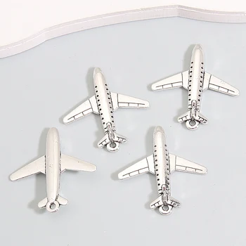 30 бр. висулки за пътнически самолет сребро, висулки за направата на огърлици, ключодържатели, бижута ръчна изработка