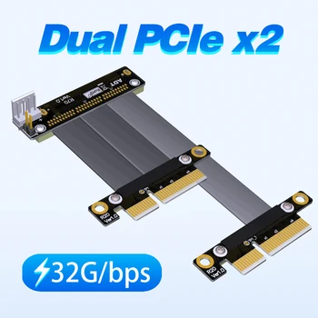 32G/бит/с Двойно PCIe PCI Express 3,0x2 За U. 2 Гума Оттичане удължителен кабел Адаптер PCI-E за U. 2 СФФ-8639 NVMe SSD