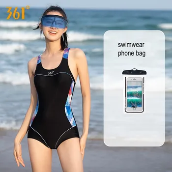 361 ° Женски професионални цели бански костюми за практикуване на водни спортове, шапка, очила, секси спортен бански на плажа с ефект повдигащ