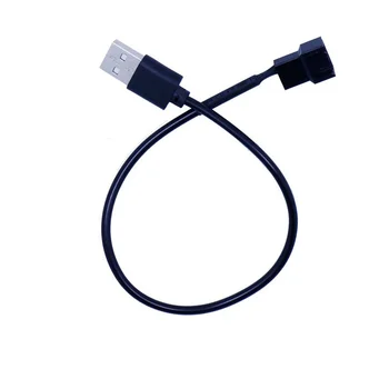 3pin или 4pin Кабели-адаптери на вентилатора към USB 4-Пинов Кабел за захранване на вентилатор на компютър Pc Адаптер 5 30 см Свързване