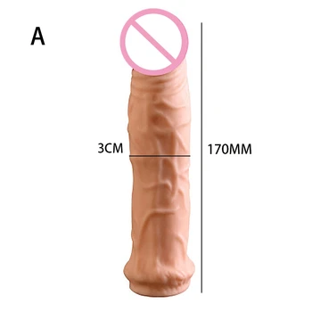 4 Размера Высокоэластичный удължител за пенис ръкав за многократна употреба силиконови презервативи Забавяне на еякулацията пениса, еротични играчки за възрастни, интимни продукти