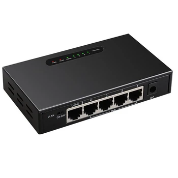 5-port gigabit switch POE, мрежов комутатор за Ethernet с функция VLAN за фотоапарати, штепсельная вилица ЕС