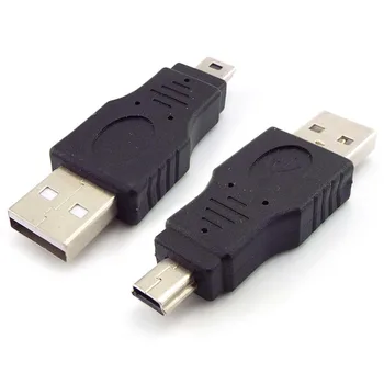 5 бр. конектор USB 2.0 A за да се свържете с Mini USB 5-пинов штекерный адаптер преобразувател за пренос на данни на PC, лаптоп