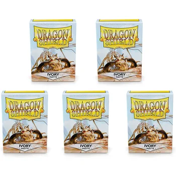 5 опаковки Dragon Shield matte цвят на слонова кост, стандартен размер, ръкави за карти, джоб за карти MGT, протектор за настолни игри PKM/Star Reals