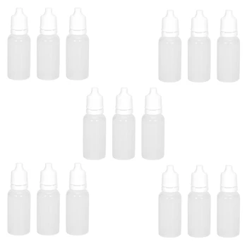 500 броя 15 мл празни пластмасови бутилки-пипети за течност за окото, пипета за еднократна употреба