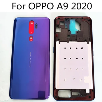 6,5 инча За Oppo A9 2020 Капак на Отделението за батерията на вратата на достъпа на Корпуса на детайлите на корпуса за OPPO A9 2020 Средната рамка CPH1937 CPH193