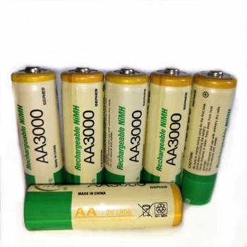 6 бр./лот акумулаторна батерия с голям капацитет 3000 mah 1.2 AA за детски играчки AA NiMH акумулаторна батерия