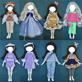 6 точки, аксесоари за преобличане на кукли Bjd, 30 см, облекло за кукли, целият комплект, играчки за преобличане за момичета, детски празнични подаръци, нестандартен