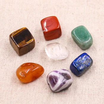 7ШТ Чакра Естествени Скъпоценни Камъни Исцеляющий Crystal Духовност Холистичен Балансиращ Камък Аметист Скъпоценни Камъни, Предмети с Колекционерска стойност