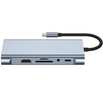 8 in1 C USB Хъб Type C USB Hub USB-C до 3.0 Хъб HDMI Адаптер за четене на карти за MacBook Pro LENOVO Yoga 720/920/Think Pad x1 Extreme