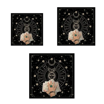831C Таро Покривка Рунически Предсказания на Кутията на Масата Астрология Пророчества на Мат За Десктоп Игри Квадратна Форма Махало Олтар Покривка