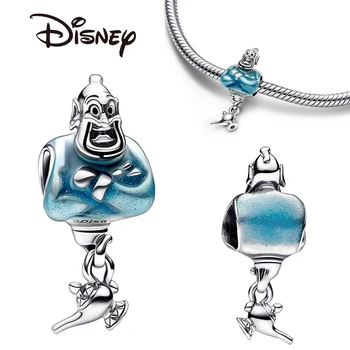 925 Сребро Disney Aladdin Genie & Лампа Окачен Чар Притежателят е Подходящ Оригиналната Марка Чар, за Жени Производство на Бижута Подарък