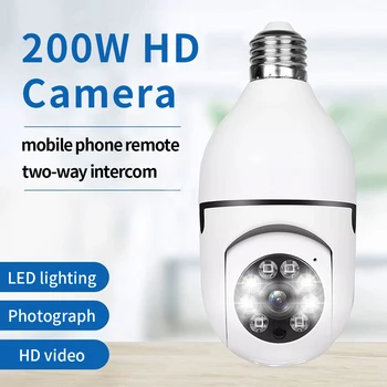 A6 Лампа Камера 2MP 3MP E27 Пълноцветен Wifi Mini Sasha Умна Домашна Камера за Наблюдение на Сигурността Детски Монитор Видео за Вътрешно