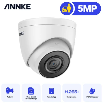 ANNKE 3K IR Мрежова Турельная Камера Откриване на човешкото превозното средство за защита на Дома H. 265 + Водоустойчив Вграден микрофон IP Камера