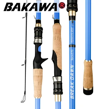 BAKAWA 3 Секции Карбоновая един Прът за риболов на Стръв Тегло: 5-35 г М Мощност Спиннинга/Заброса Пътна Прът Принадлежности 2.1 M 2,4 М 2.7 М 3,0 М Pesca