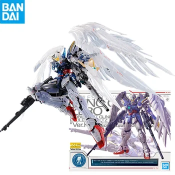 Bandai Gunpla Mg 1/100 Xxxg-00W0 Gundam Wing Zero Ew Ver Прозрачна Цветна Монтажна Модел Сбирка Комплекти за Роботи Модели Детски Подарък
