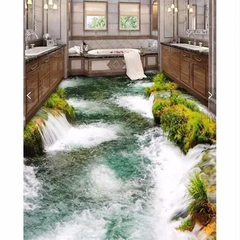 beibehang Потребителска стая с приложените пол Lotte баня 3D абстрактни фэнтезийные тапети тапети 3D пол стенен монтаж на пода с висока разделителна способност w