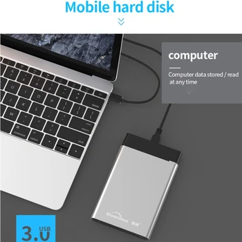 Blueendless 2,5-инчов Твърд диск Box USB 3.0, Micro-B/Type C към USB A/Type C HDD 2,5 