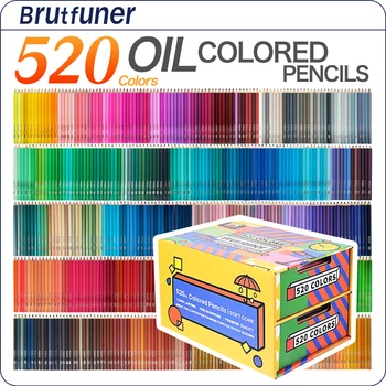 Brutfuner 520 Маслени Моливи Професионален Комплект Моливи За Рисуване За Colorization Скици На Учебни Материали За Бродерия