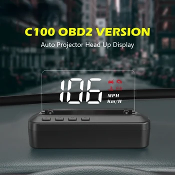 C100 OBD2 GPS Авто Проектор скорост Огледало За шофиране на борда на HUD Централен Дисплей Компютър Авто Електронен Кола Дисплей Аксесоари