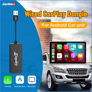 Carlinkit Apple CarPlay Android Auto Carplay Dongle за подаване на екрана Android Smart Link Подкрепа Mirrorlink IOS15 Карта Музика Мини