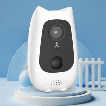 Creative камера за наблюдение с батерия Wi-Fi интернет, слънчева безжична камера за наблюдение HD за дома, камера за наблюдение на детето, приложение, аларма, двупосочна гласова батерия
