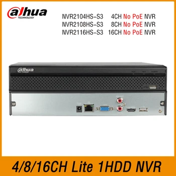 Dahua NVR2104HS-S3 NVR2108HS-S3 NVR2116HS-S3 4/8/16CH H. 265 1U 1HDD ONVIF Lite Мрежов видеорекордер P2P Система за видеонаблюдение