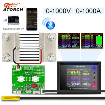 DT24P Монитор батерия dc 0-1000 В 1000A, дигитален дисплей, тестер за напрежение, ток, електромера кулон, индикатор за капацитет за съхранение