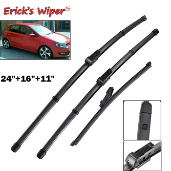 Erick's Wiper LHD Набор от Предните и Задните Зъби Чистачки За VW Polo 6R Хетчбек 2009-2017 Предното Стъкло 24 