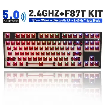 FEKER F84T 84 Клавишите САМ Hotswap Механична Клавиатура Комплект с RGB Подсветка БТ Безжична 2,4 G Type-c 3 /5pin Клавиатура Комплект