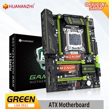 HUANANZHI X79 GREEN LGA 2011-3 дънна Платка XEON X79, поддържа Intel E5 2620 2640 2650 2680 2690 V1 V2 REG ECC DDR3 nvme