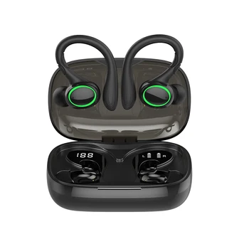 I25 Безжични Bluetooth 5.3 ритъм спортни слушалки с led цифров дисплей, Hi-Fi стерео водоустойчиви слушалки с микрофон