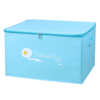 Jul333 Кутия за съхранение на дрехи с цип, тъканно художествена домакински сгъваема кутия за сортиране