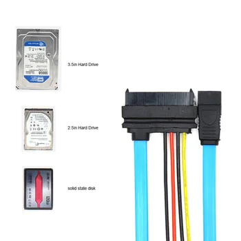 kebidu за твърдия диск 7-пинов SATA с последователно свързване АТА до SAS 29-пинов кабел за свързване и 4-пинов Адаптер захранващ кабел Конвертор