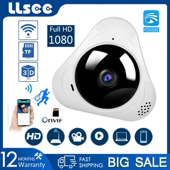 LLSEE YOOSEE, 1080P, панорамна камера, 360 градуса, умно дете, мини-видеонаблюдение Wi-Fi интернет, охраняем IP камера, нощно виждане, двупосочен разговор