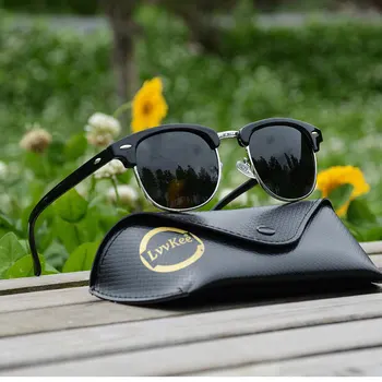 LVVKEE Марката дизайн полукадровые Мъжки Поляризирани Слънчеви очила Класически Дамски Слънчеви очила с високо качество gafas oculos De Sol 3016