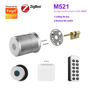 M521 дистанционно управление с отпечатъци от пръсти, споразумение с Zigbee, приложение на Hristo, код за достъп, интелигентна система за заключване на вратите без ключ и врата
