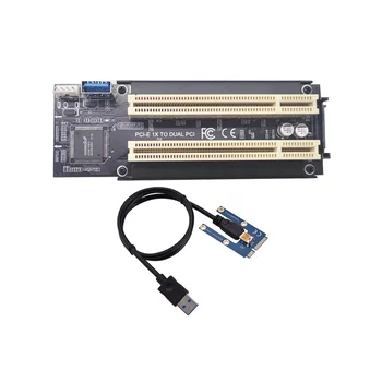 Mini Pci-E до двойно-Pci X1 към dual Pci Странично Card високоефективен адаптер-конвертор за настолни КОМПЮТРИ с чип Asm1083