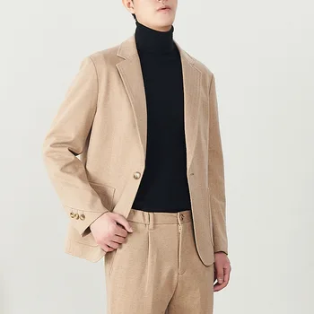 MRMT 2023 Абсолютно нов мъжки костюм на корейската версия на мода всеки ден деловата официални облекла Топъл вълнен костюм с високо качество