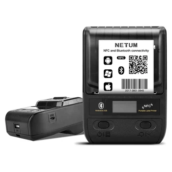 NETUM Bluetooth Термопринтер Етикети Мини Преносим 58 мм Принтер Проверка Малка за Мобилен телефон Ipad Android/iOS NT-G5